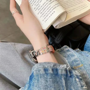 بند کارتیر چرمی چهارخانه رنگی Celine (کدw5022)