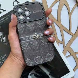 قاب Black Design گل نقره ای (کدC1762)