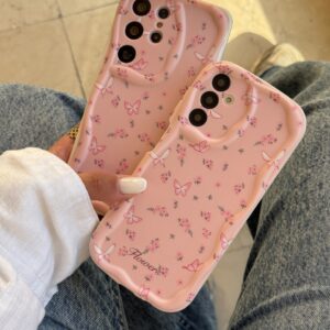 قاب Peachy Flowers & butterfly آیفون ، سامسونگ ، شیائومی (کدC2092)