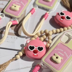 کاور ایرپاد خرس صورتی عینکی (کدa0181)