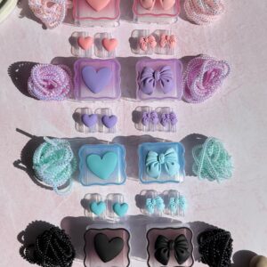 محافظ آداپتور 25 وات سامسونگ قلب و پاپیون رنگی (4تکه) (کدa0282)