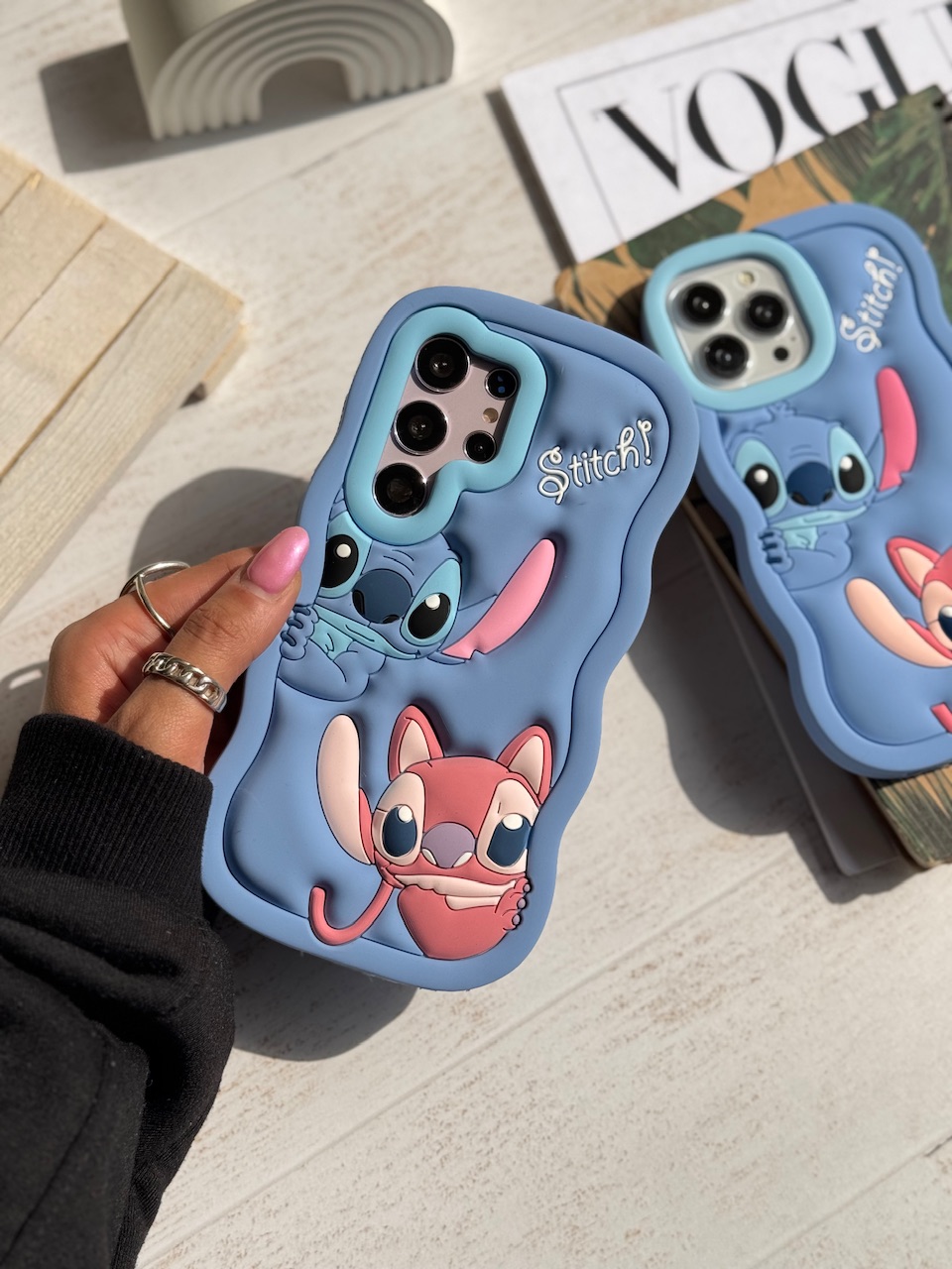 قاب سیلیکونی Stitch Couple (کدC1970)
