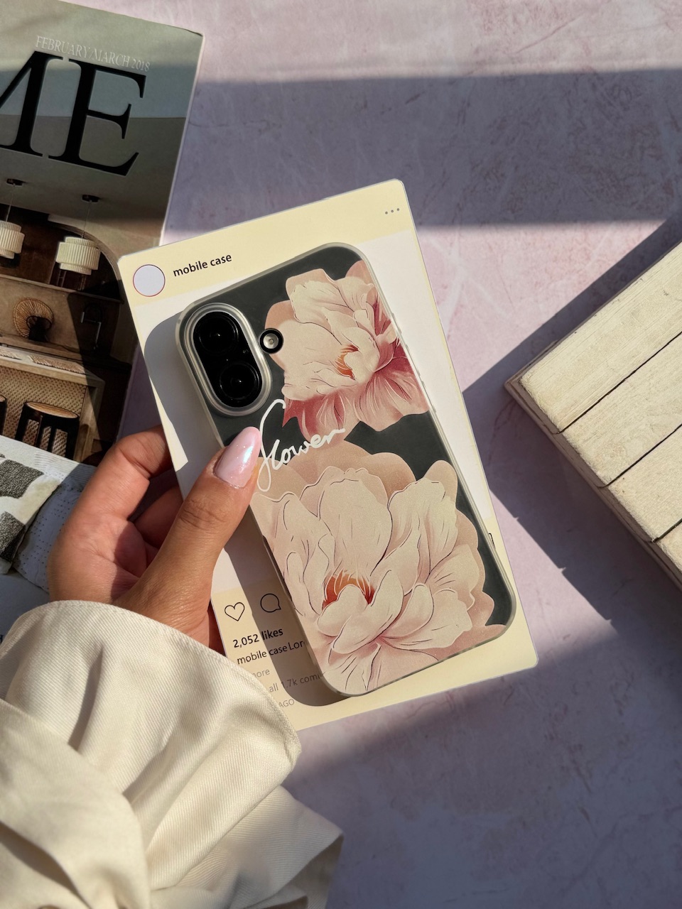 قاب Peony Flower (کدC2073) - Image 2