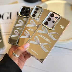 قاب Papillon آینه ای مروارید سفید (کدC1859)