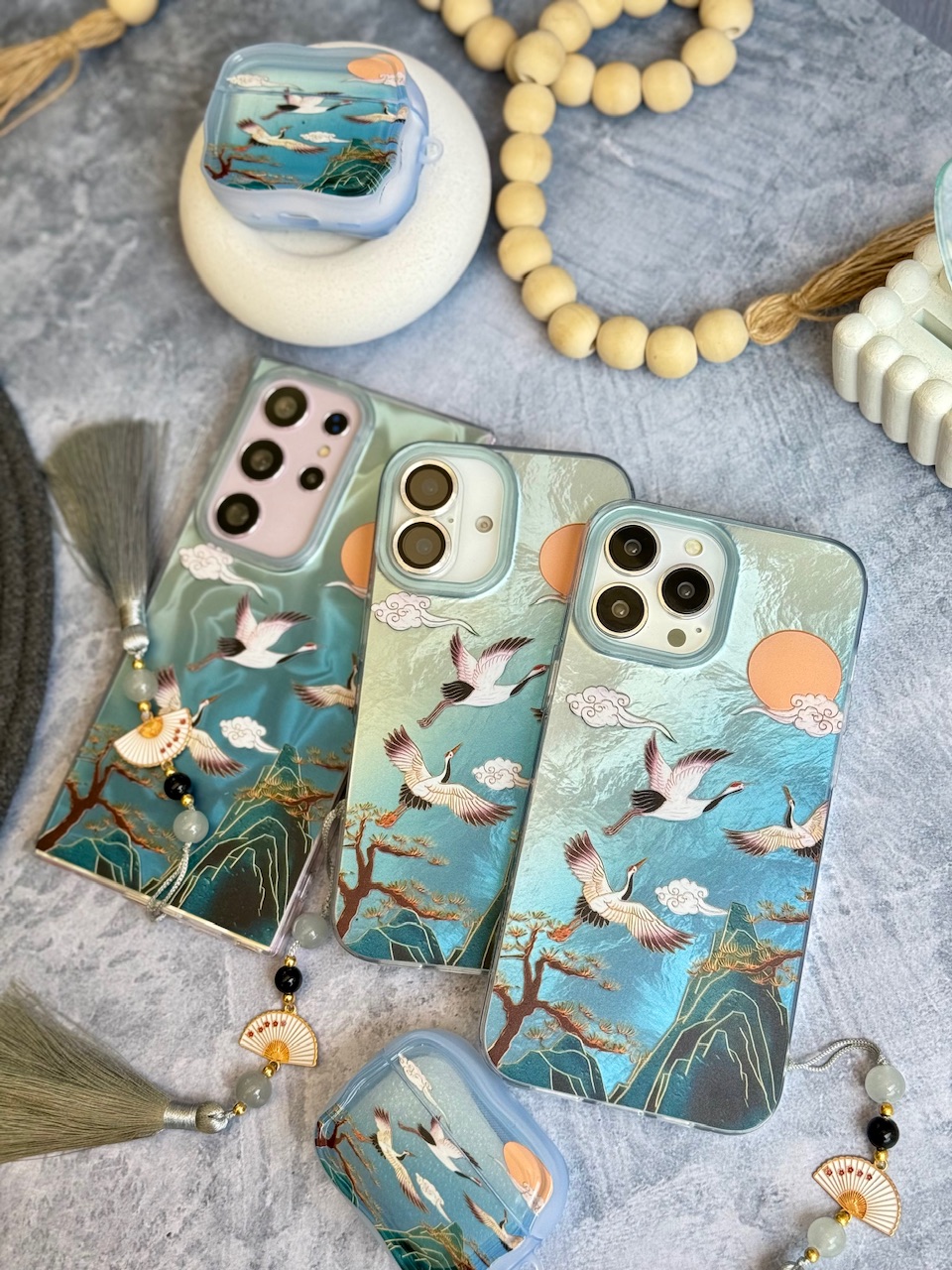 قاب رقص دُرنا همراه با آویز آیفون ، سامسونگ ، شیائومی (کدC2033) - Image 2