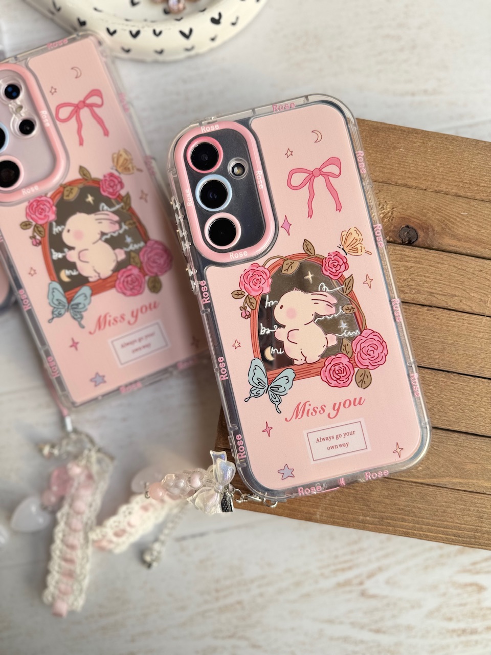 قاب خرگوش Miss You با بند ست (کدC1929) - Image 7