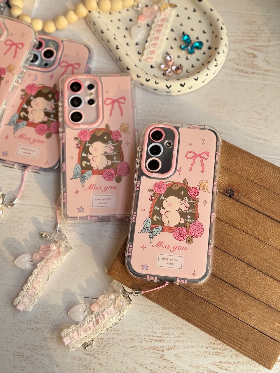 قاب خرگوش Miss You با بند ست (کدC1929) - Image 6