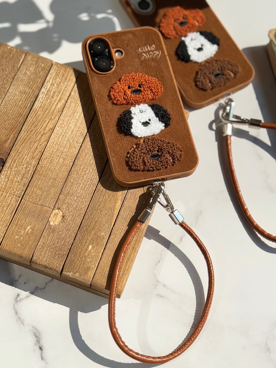 قاب Cute Puppy پشمی با آویز (کدC1952) - Image 4