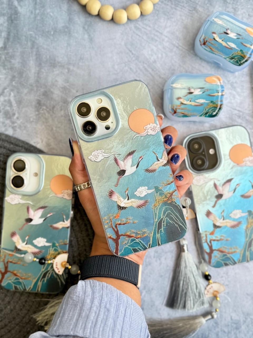 قاب رقص دُرنا همراه با آویز آیفون ، سامسونگ ، شیائومی (کدC2033) - Image 3