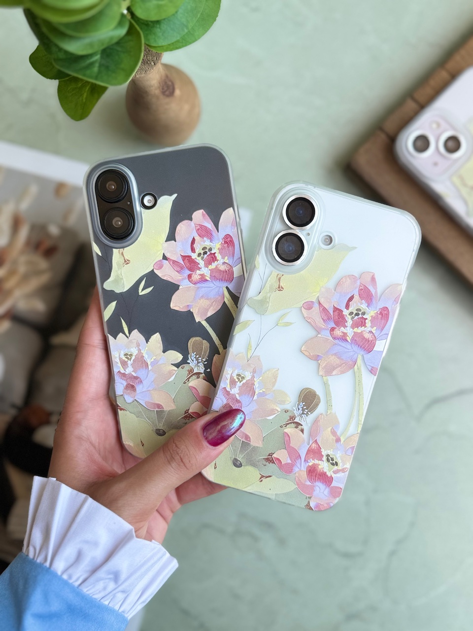 قاب Lotus flowers گل نیلوفر (کدC2053) - Image 2