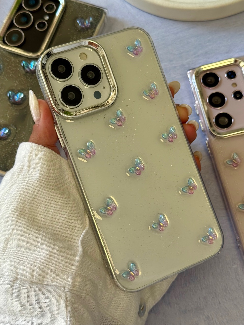 قاب پروانه رنگی زمینه شاینی (کدC2108) - Image 6