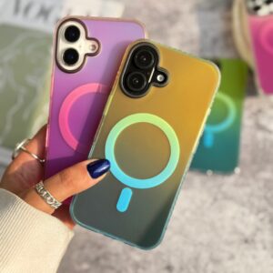 قاب Pink Glow & Aqua Breeze مگ سیف دار (کدC1909)