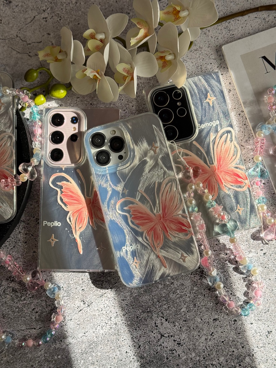 قاب پروانه رز فلای با آویز سامسونگ و شیائومی (کدC2147) - Image 5