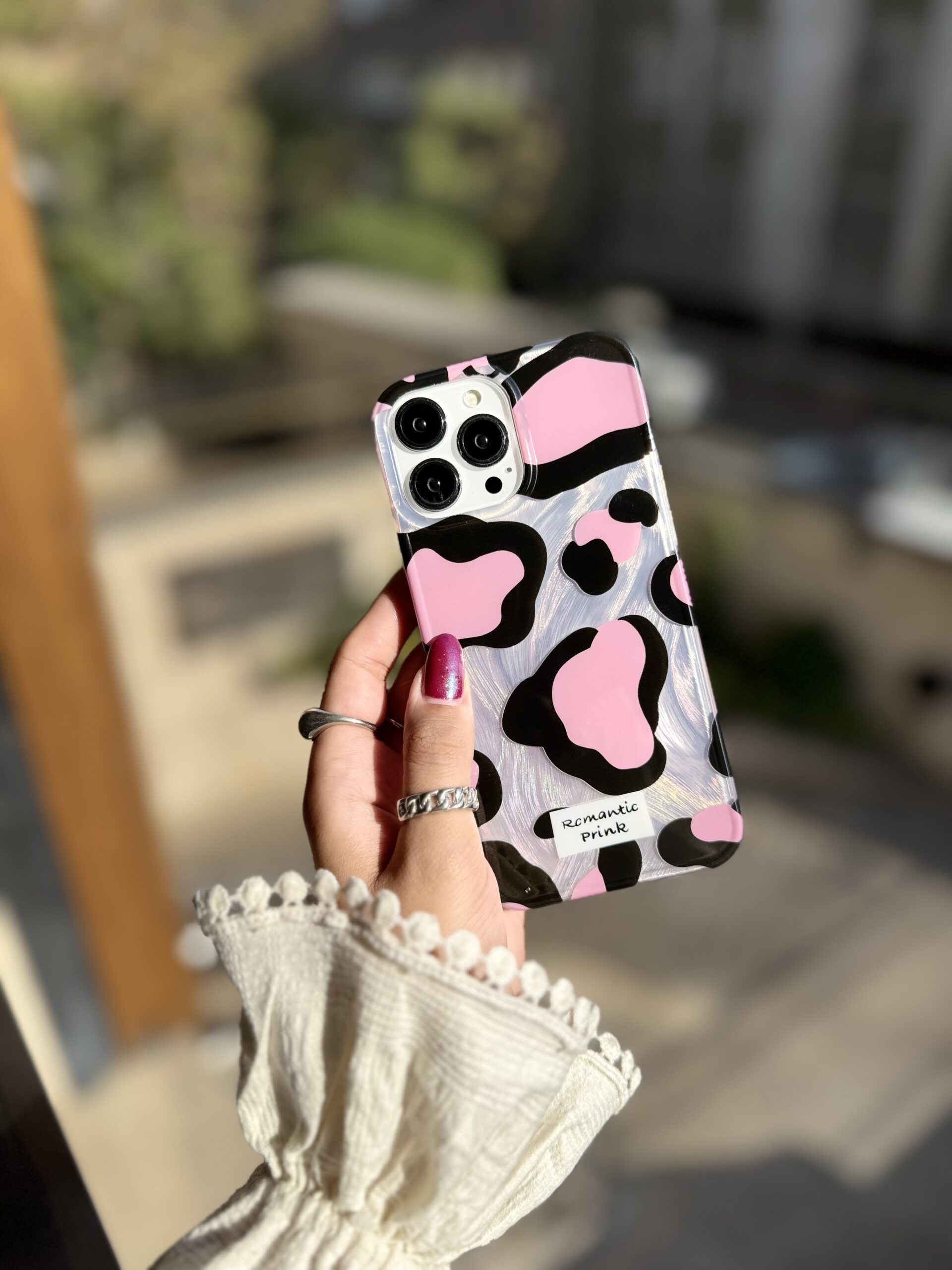 قاب پلنگی Romantic Pink آیفونی (کدC2062) - Image 5