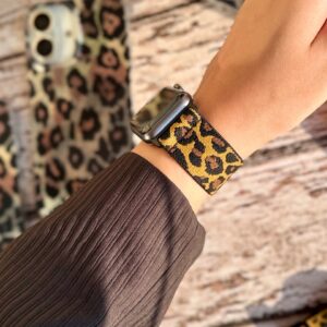 بند اپل واچ کشی طرح پلنگی (کدw5073)