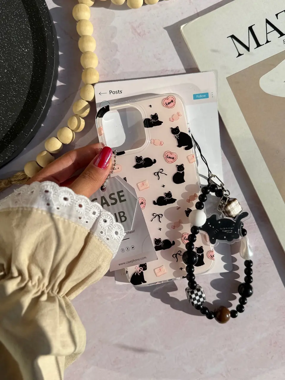 قاب پاپیون کت با آویز (کدC2168) - Image 3