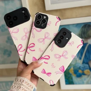 قاب پاپیون صورتی کبریتی آیفون ، سامسونگ ، شیائومی (کدC2207)